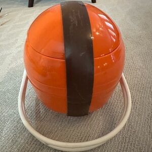 Vintage Cleveland Browns Full Size  Stackable Snack Helmet Bowls Picnic